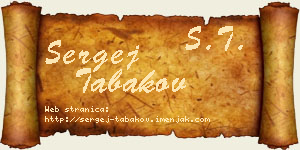 Sergej Tabakov vizit kartica